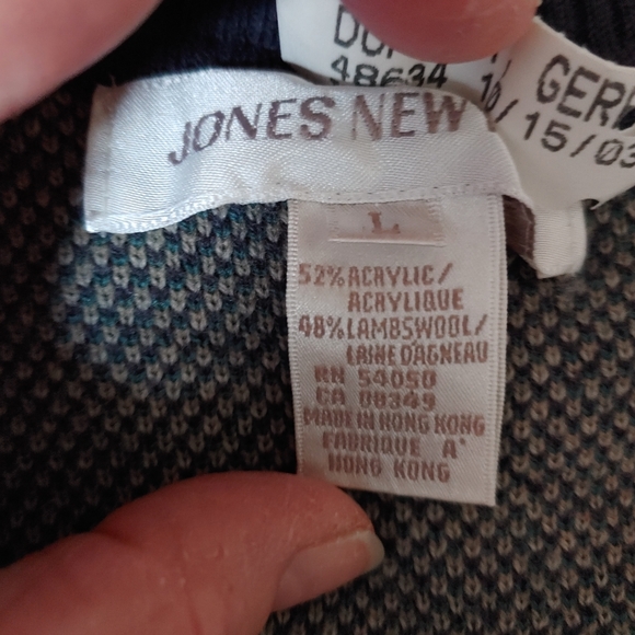 Jones of NY Turtleneck Sweater Wool Blend Paisley Pattern Trendy - Picture 5 of 11